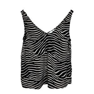 H&M Zebra Print V-Neck Strappy Sleeveless Top – Size Small (Measured
